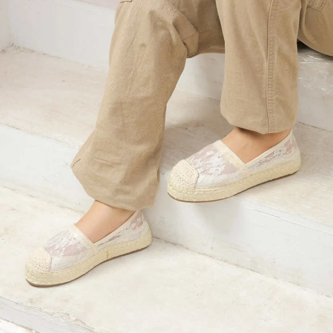 Lace Whisper Slipons