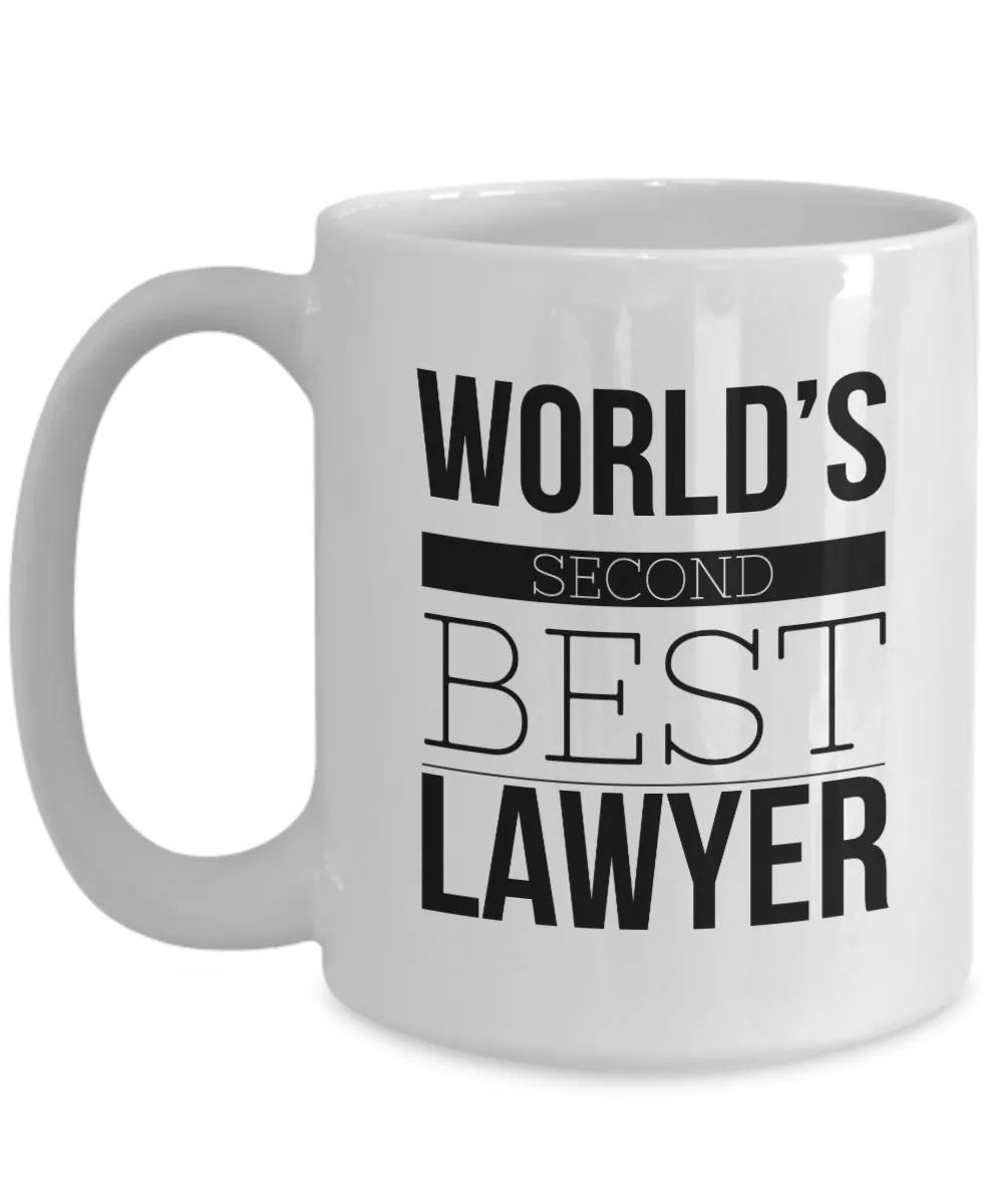 Lawyer  Coffee Mug - World's Second Best Lawyer Funny Ceramic Coffee Cup