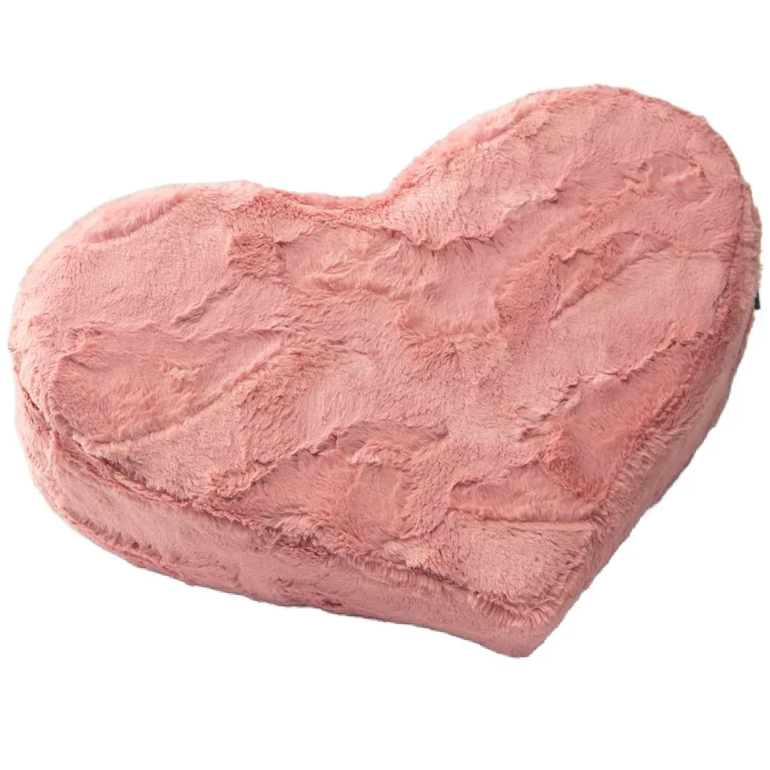 Liberator Faux Fur Heart Wedge Sex Positioning Pillow - Pink