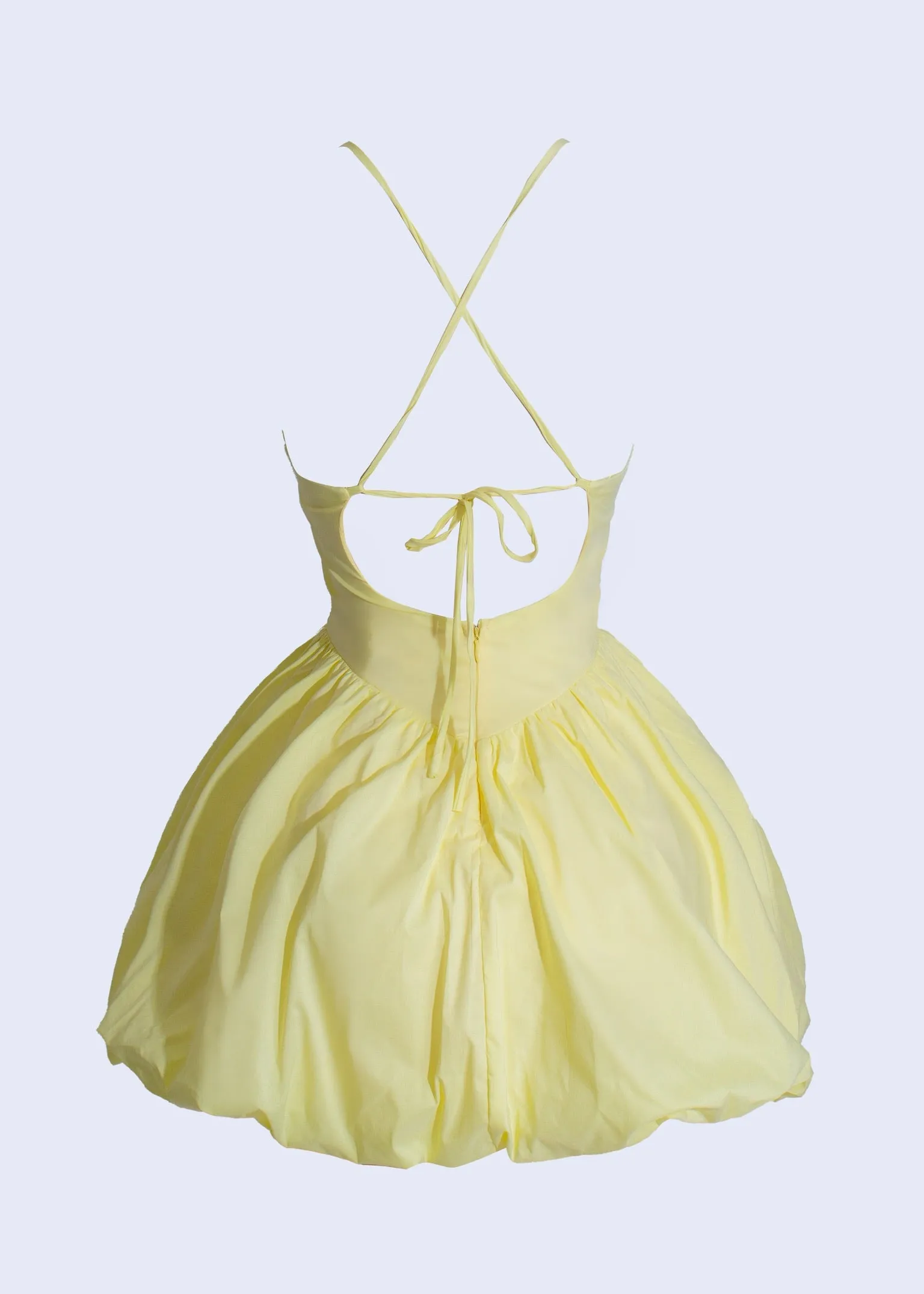 Lilac Whisper Babydoll Mini Dress Yellow