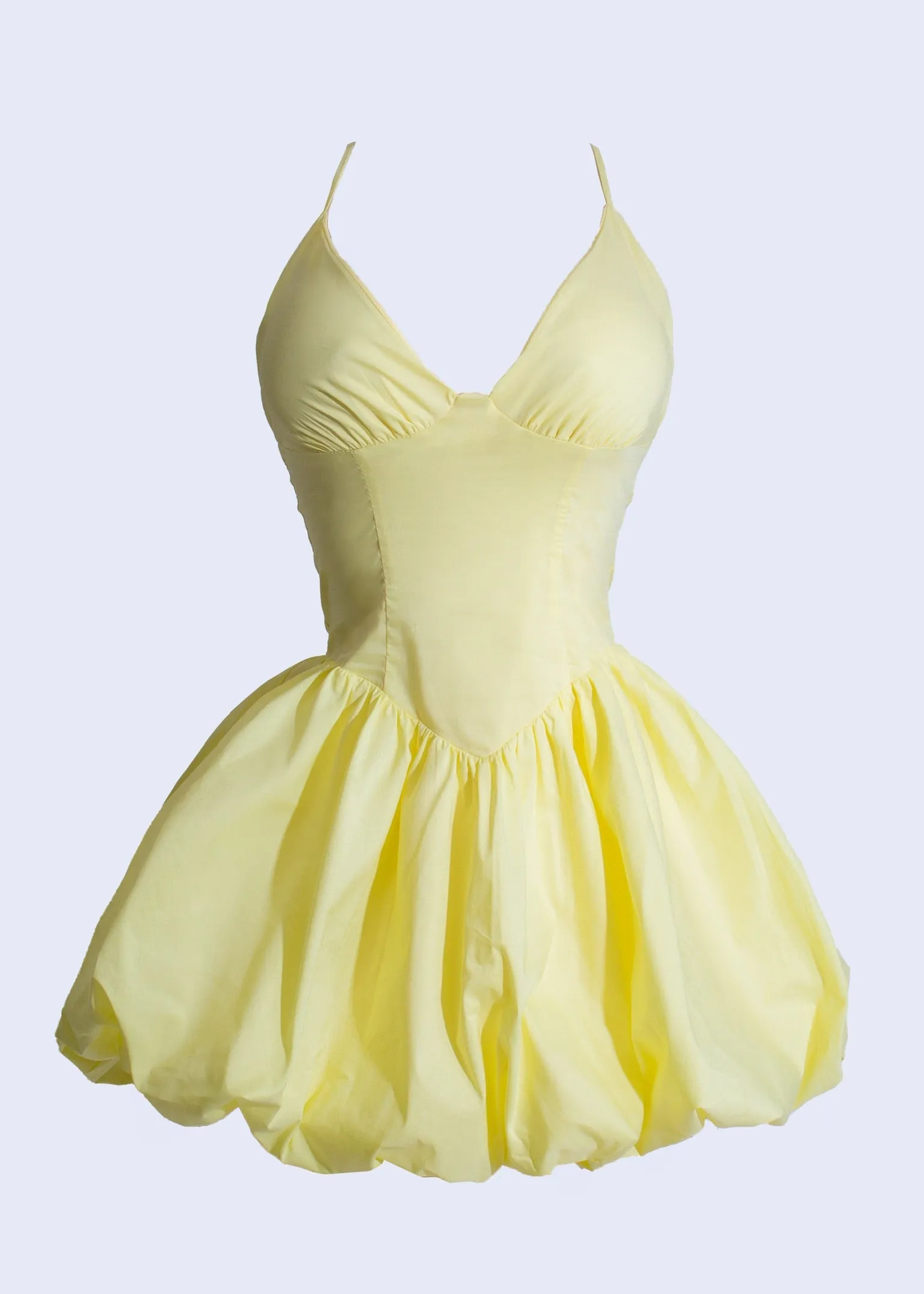 Lilac Whisper Babydoll Mini Dress Yellow