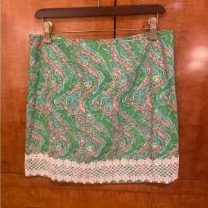 💗🐊Lilly Pulitzer Chomp Chomp Skirt 6 EUC 💗🐊