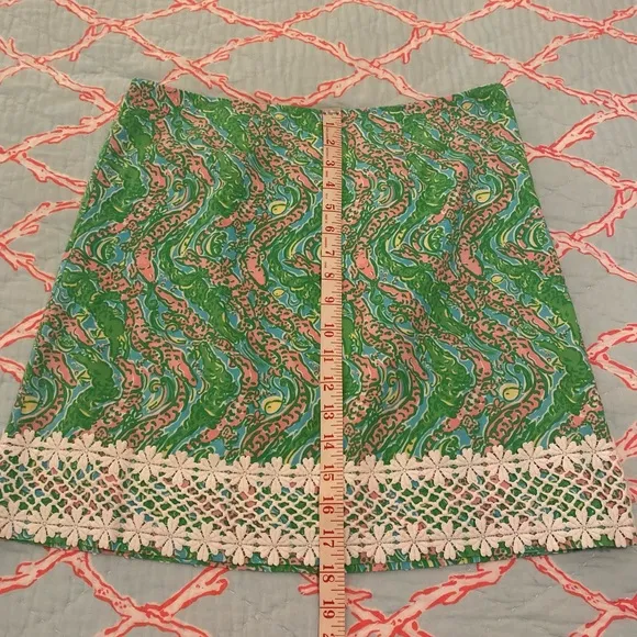 💗🐊Lilly Pulitzer Chomp Chomp Skirt 6 EUC 💗🐊