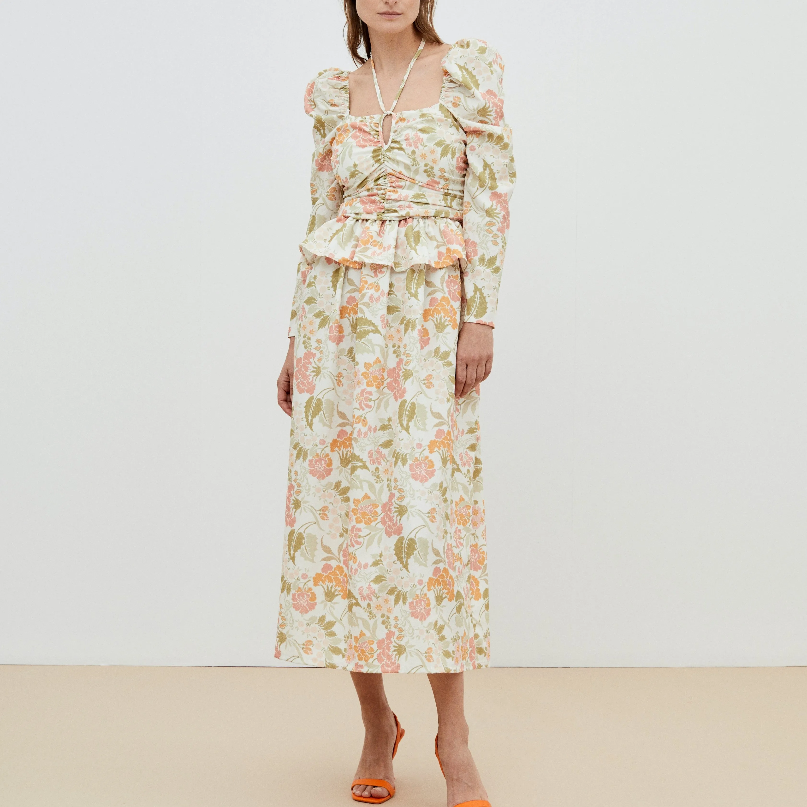 MAMA Rafaella Ruched Floral Dress