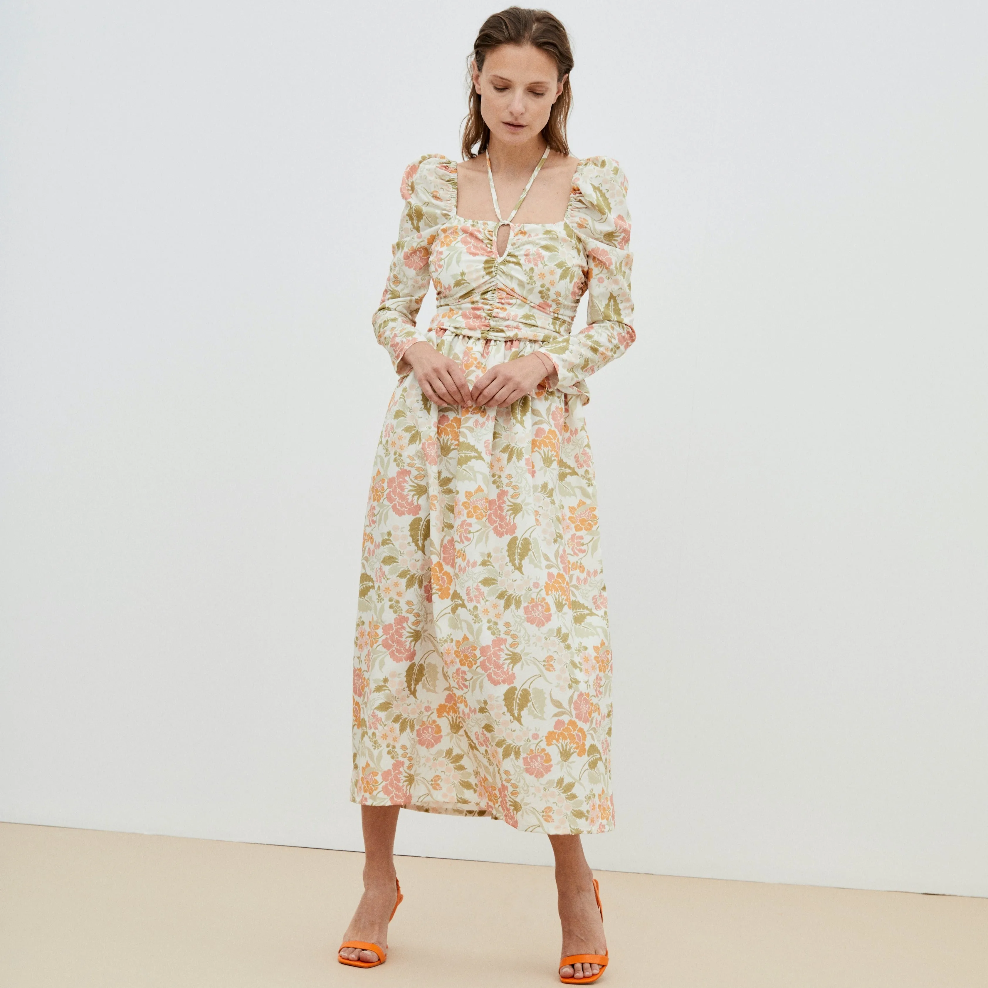 MAMA Rafaella Ruched Floral Dress