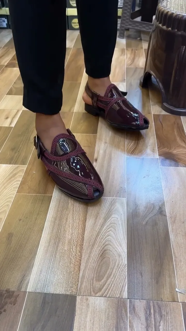 Men's Burgundy Leather Moccasin Shoes