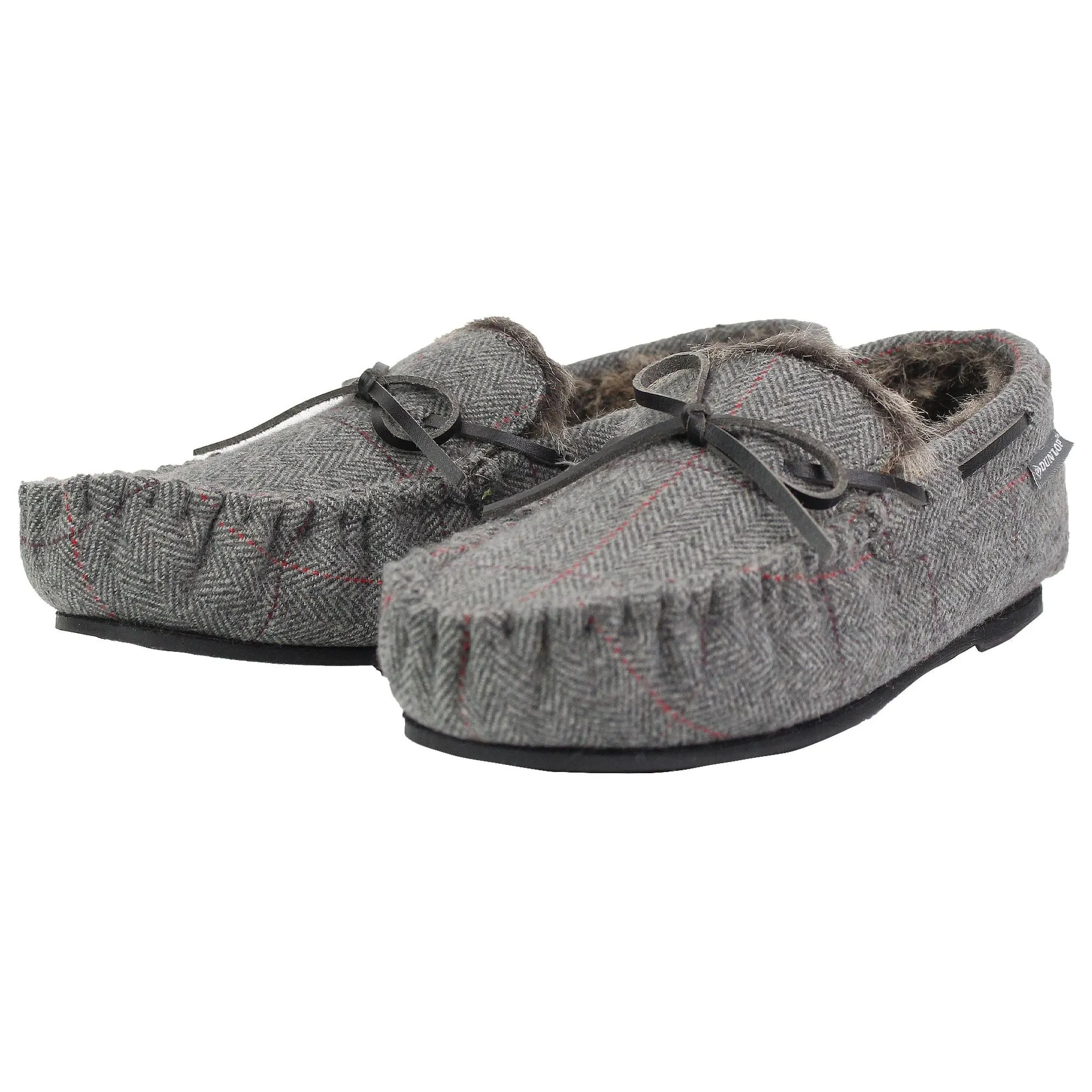 Mens Moccasin Slippers with Memory Foam