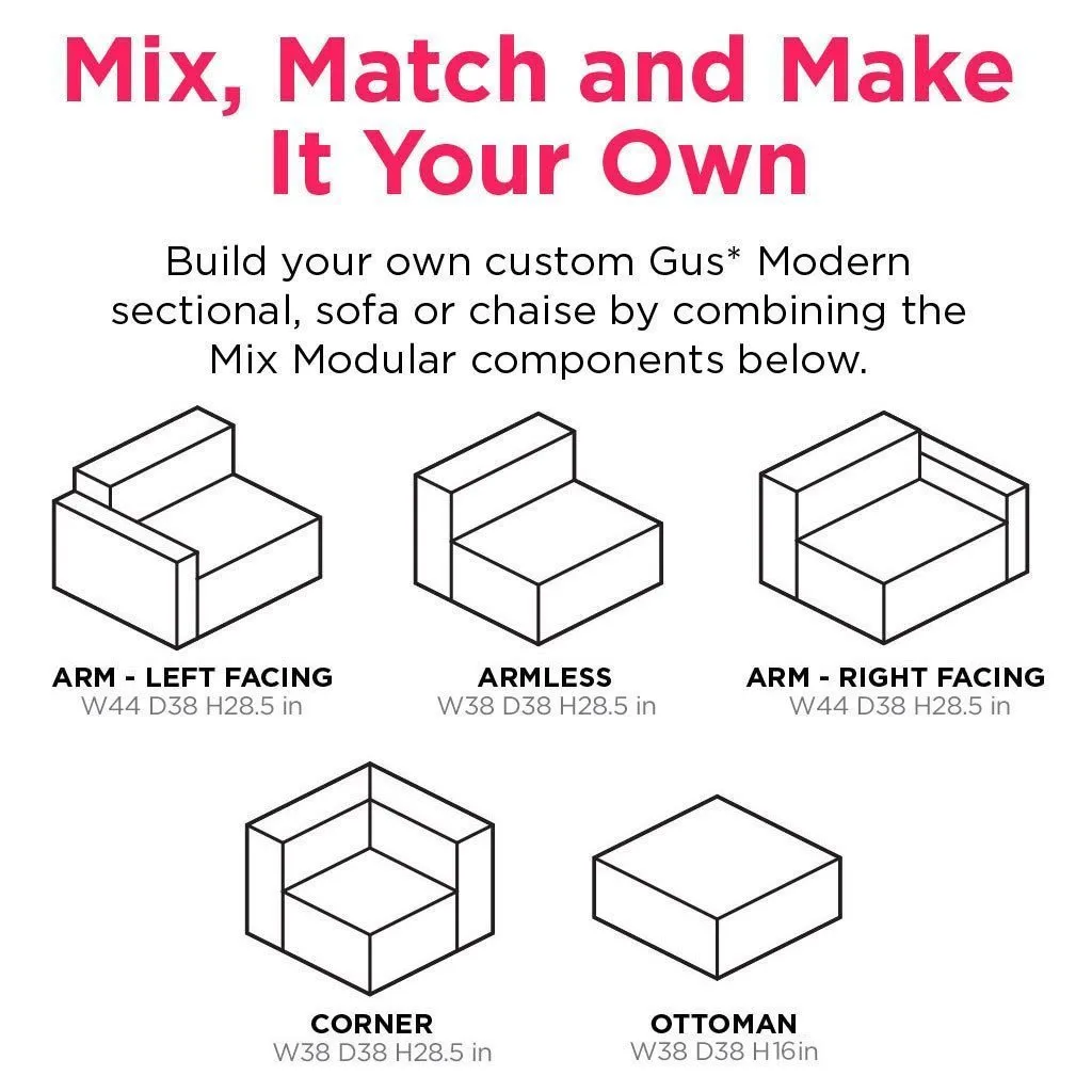 Mix Modular 2-PC Sofa