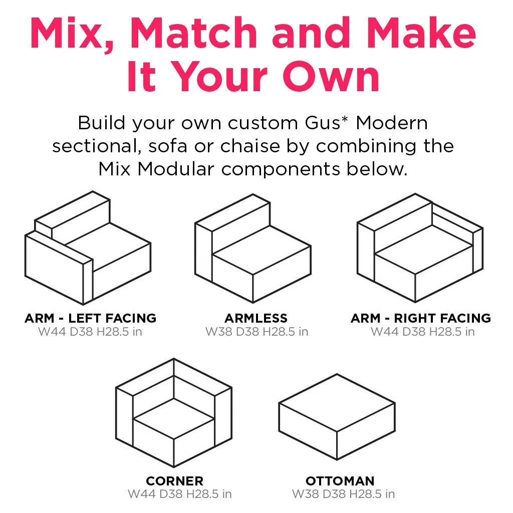 Mix Modular Armless Chair