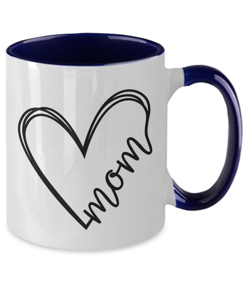 Mom Mug Two-Tone Coffee Cup Funny Gift