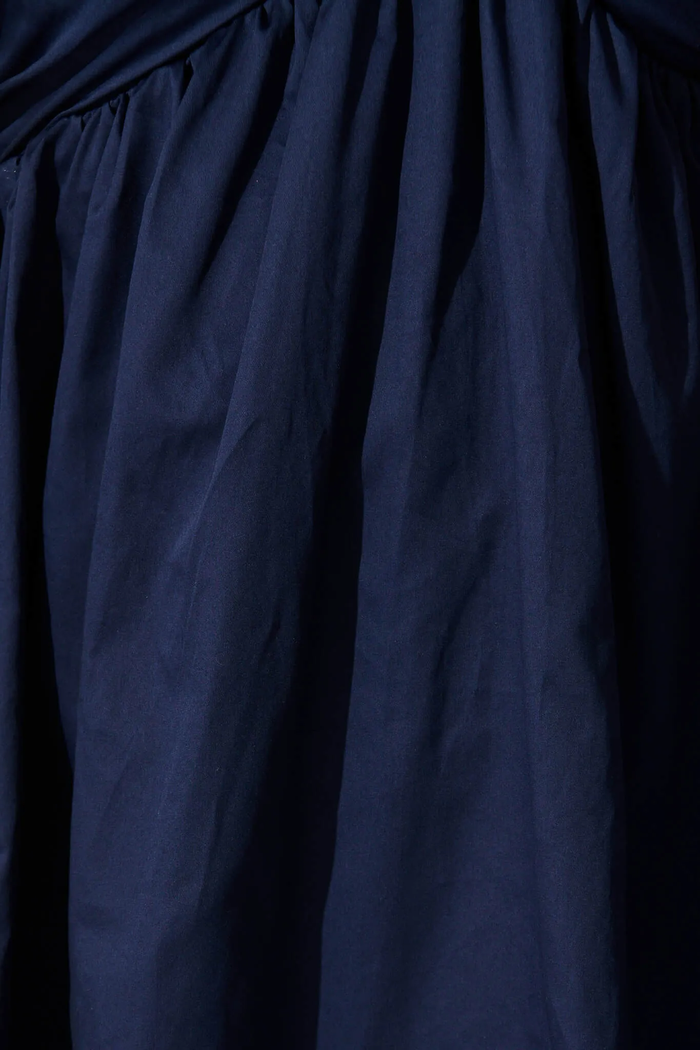 Navy Cotton Sateen Santorini Dress