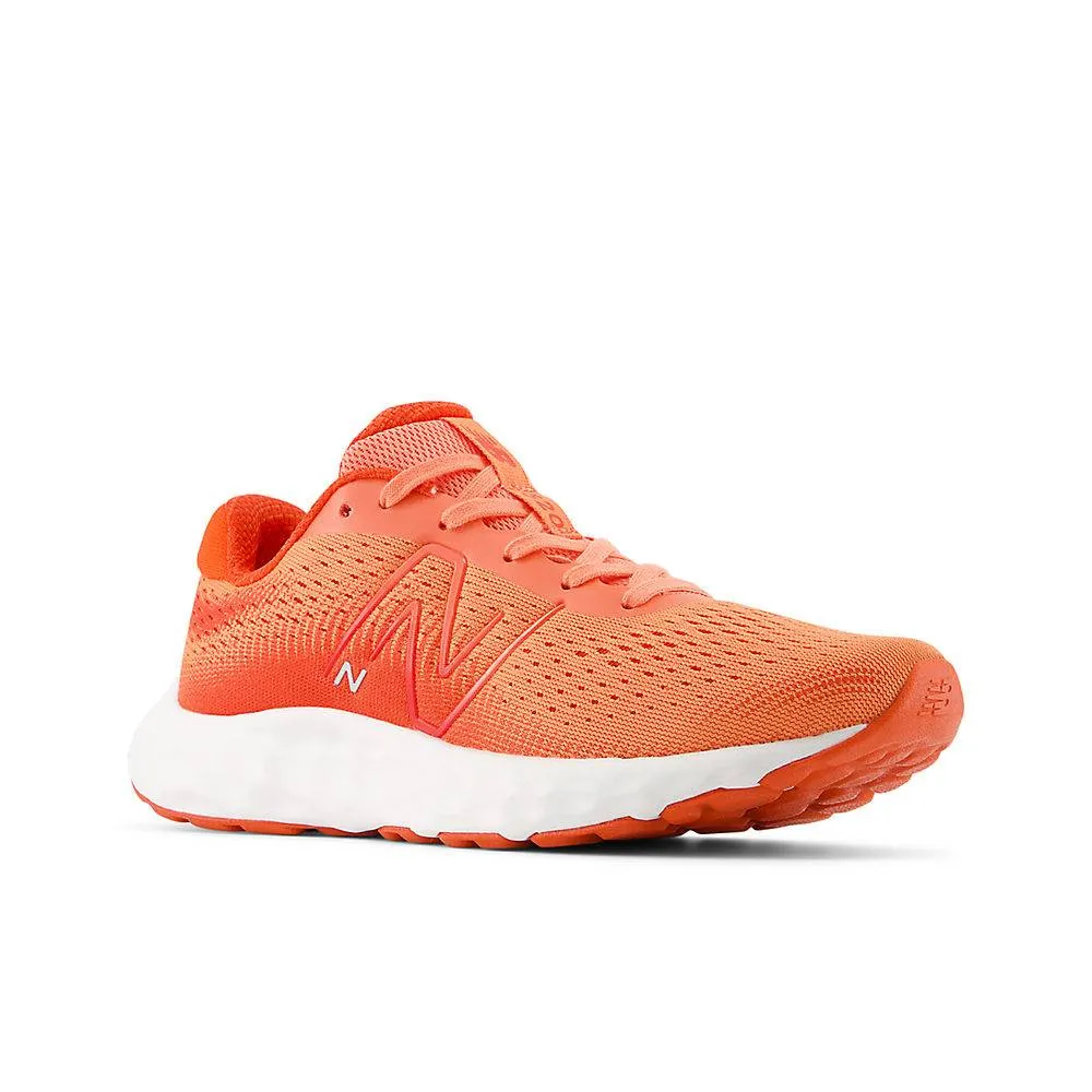 New Balance 520v8 (Womens) - Gulf red with linen and silver metallic