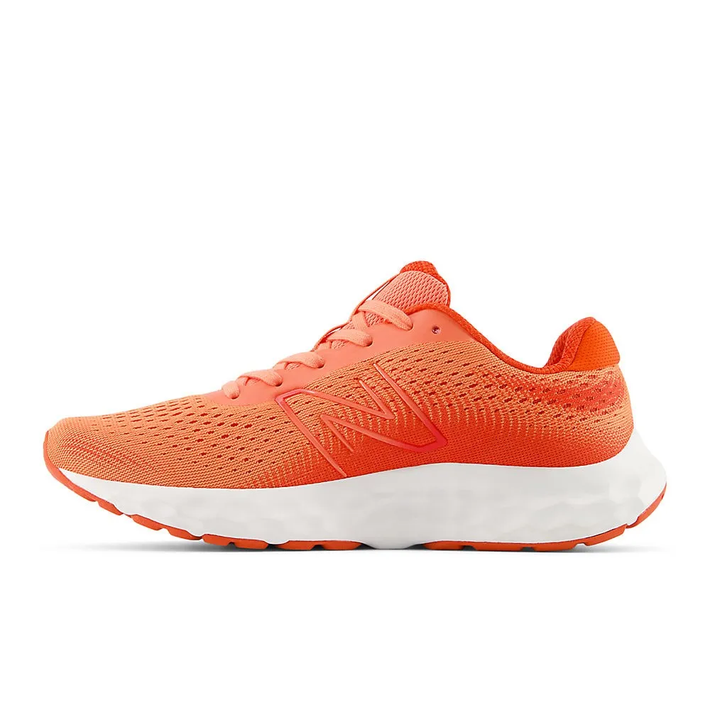 New Balance 520v8 (Womens) - Gulf red with linen and silver metallic
