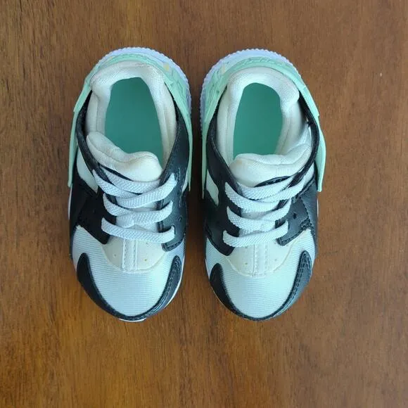 Nike Huarache Run Toddler's C6 White-Mint Foam-Off Noir new!!