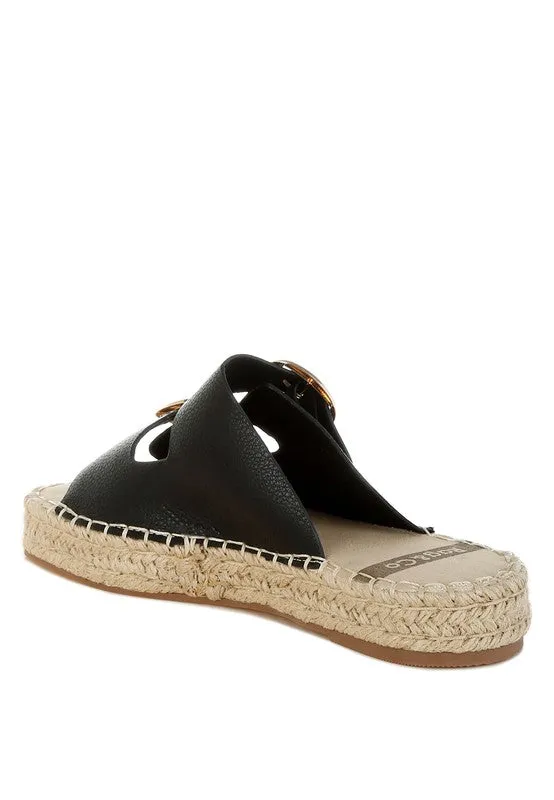 Palala Genuine Soft Leather Square Toe Espadrilles