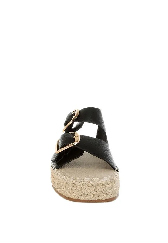 Palala Genuine Soft Leather Square Toe Espadrilles