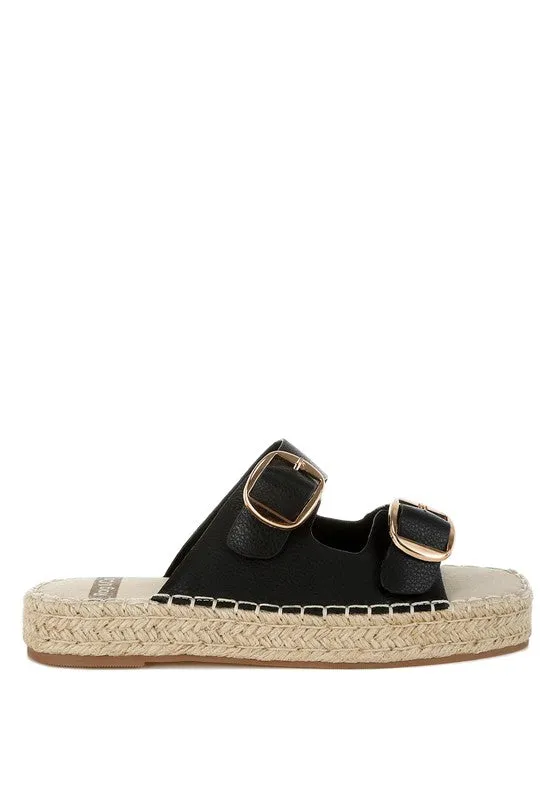 Palala Genuine Soft Leather Square Toe Espadrilles