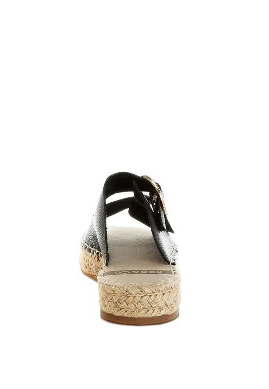 Palala Genuine Soft Leather Square Toe Espadrilles