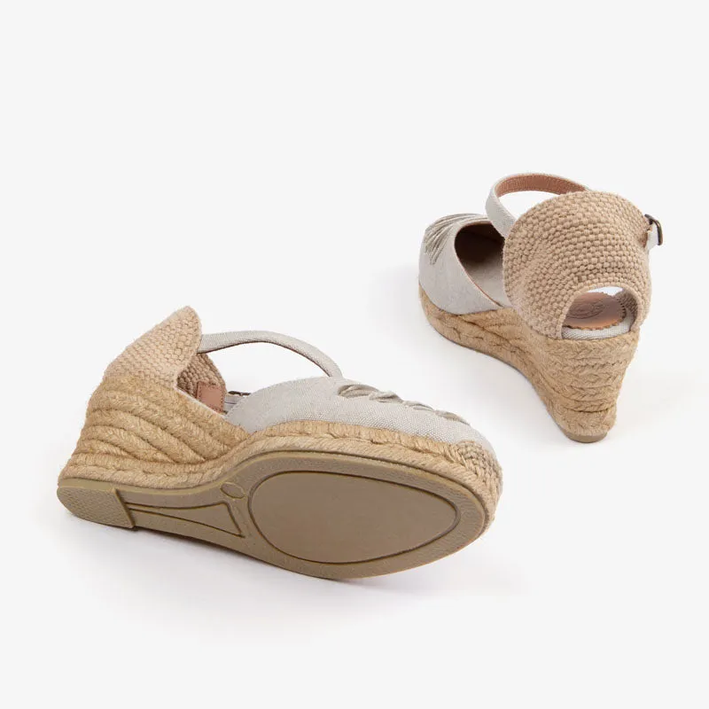 PENELOPE CHILVERS Low Mary Jane Dali Espadrilles in Putty
