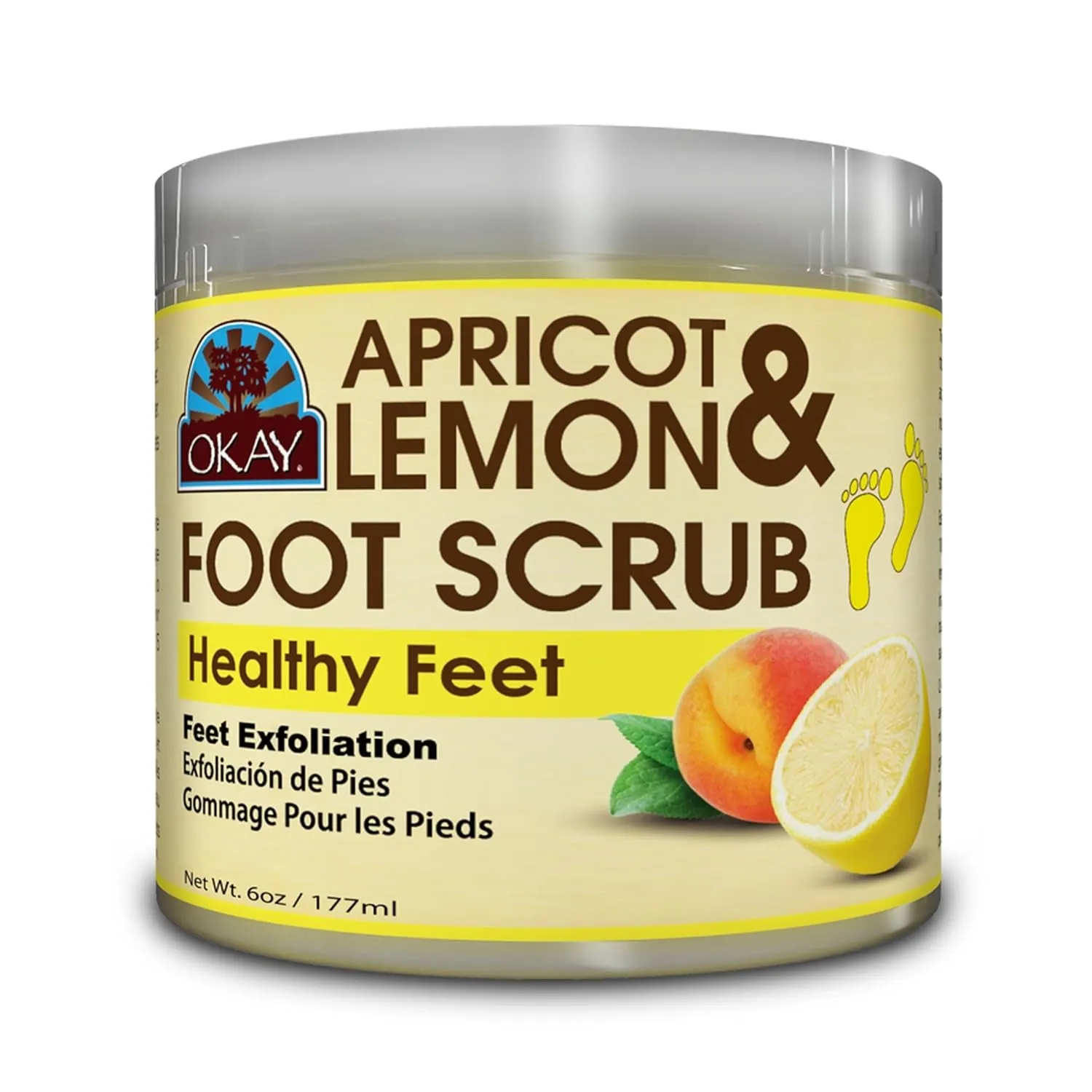 Peppermint Foot Scrub - Exfoliating Foot Scrub, Foot Exfoliator, Great for Cracked Heels, Pedicures, Dead Skin Remover, Exfoliant for Calluses, Moisturizer for Dry Skin - 6 Oz (Pack of 1)