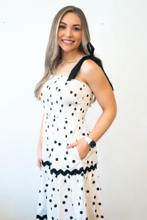 Polka dot maxi dress