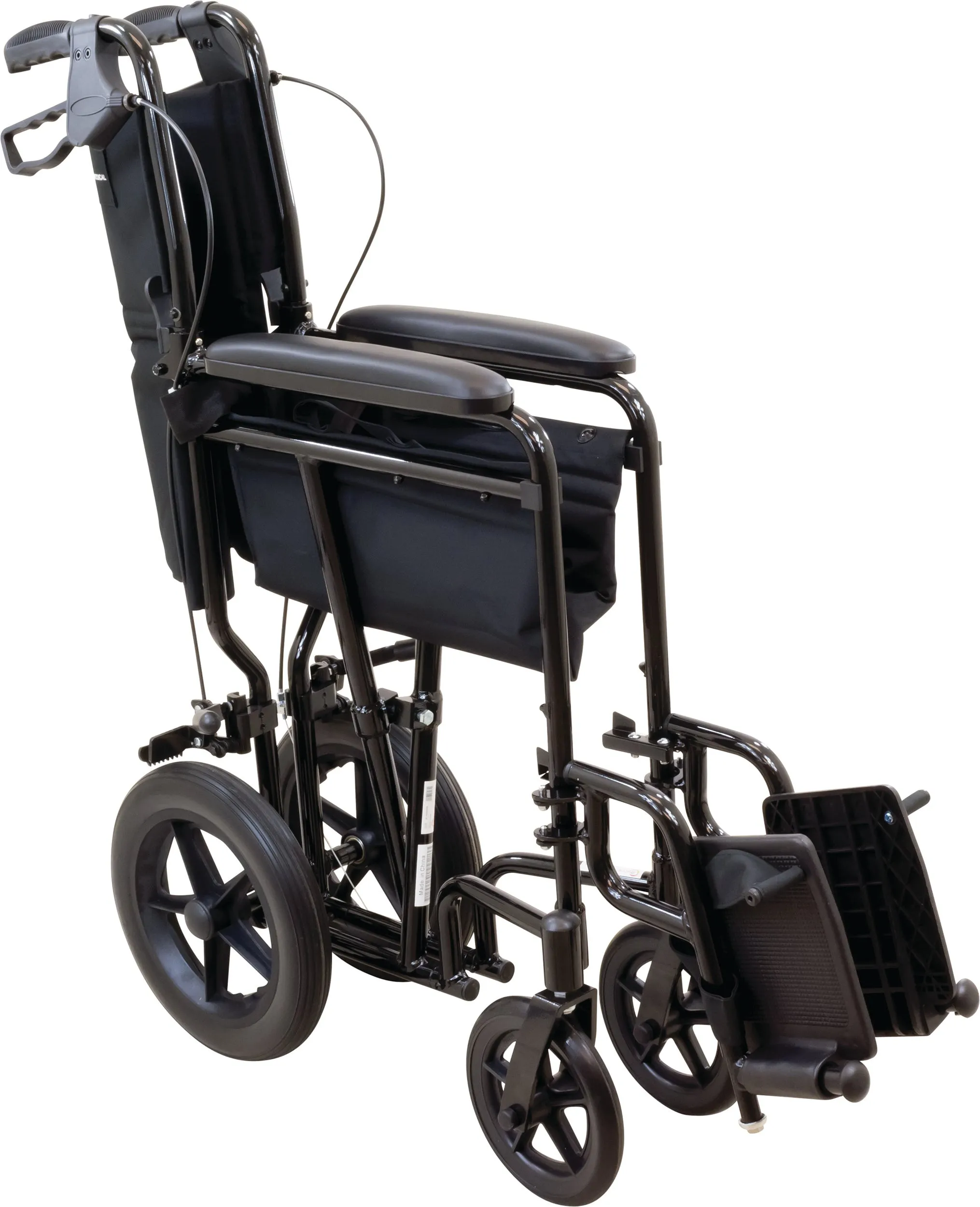 ProBasics Aluminum Transport Chair with 12-Inch Wheels, 300 lb Weight Capacity