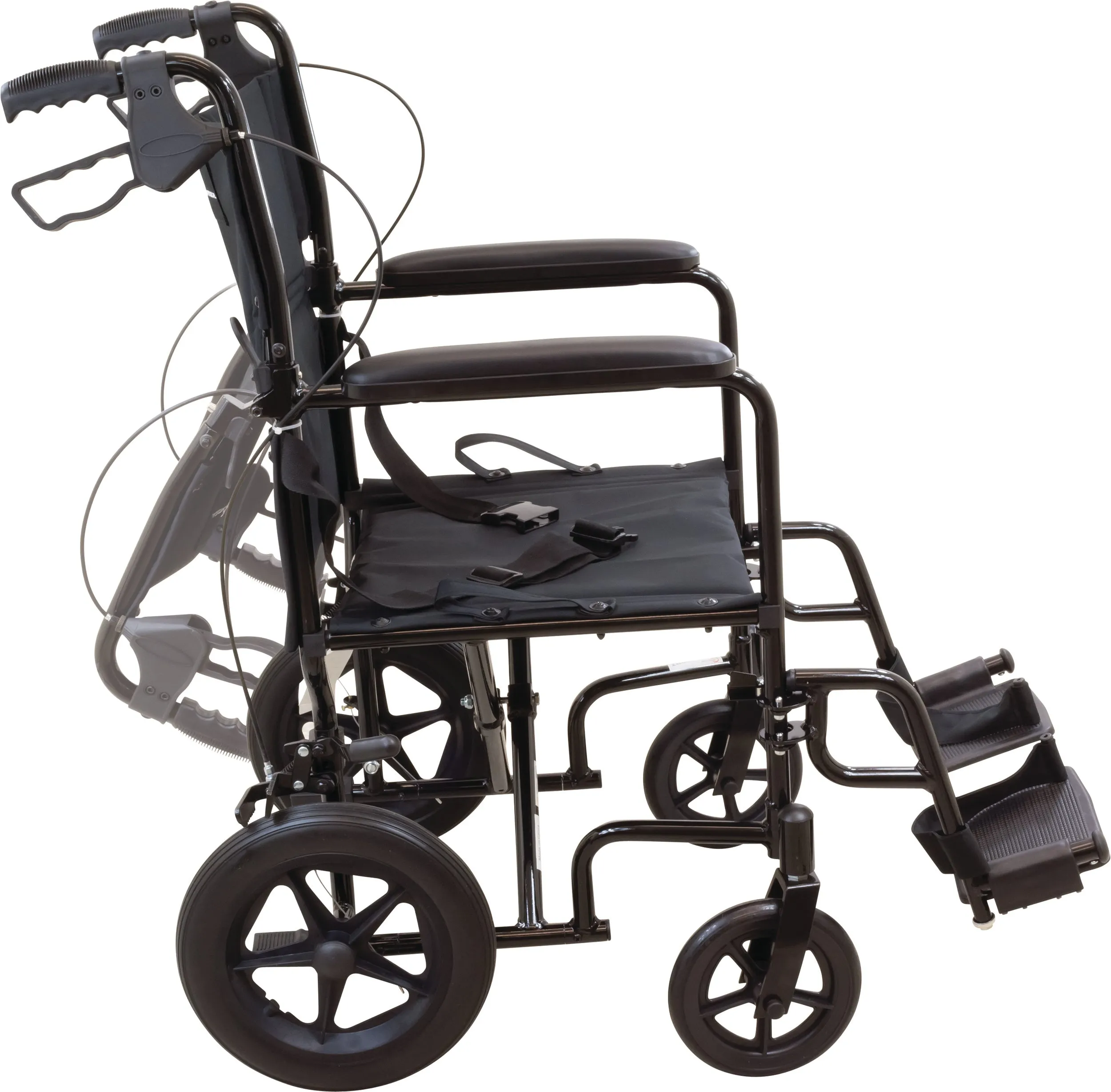 ProBasics Aluminum Transport Chair with 12-Inch Wheels, 300 lb Weight Capacity