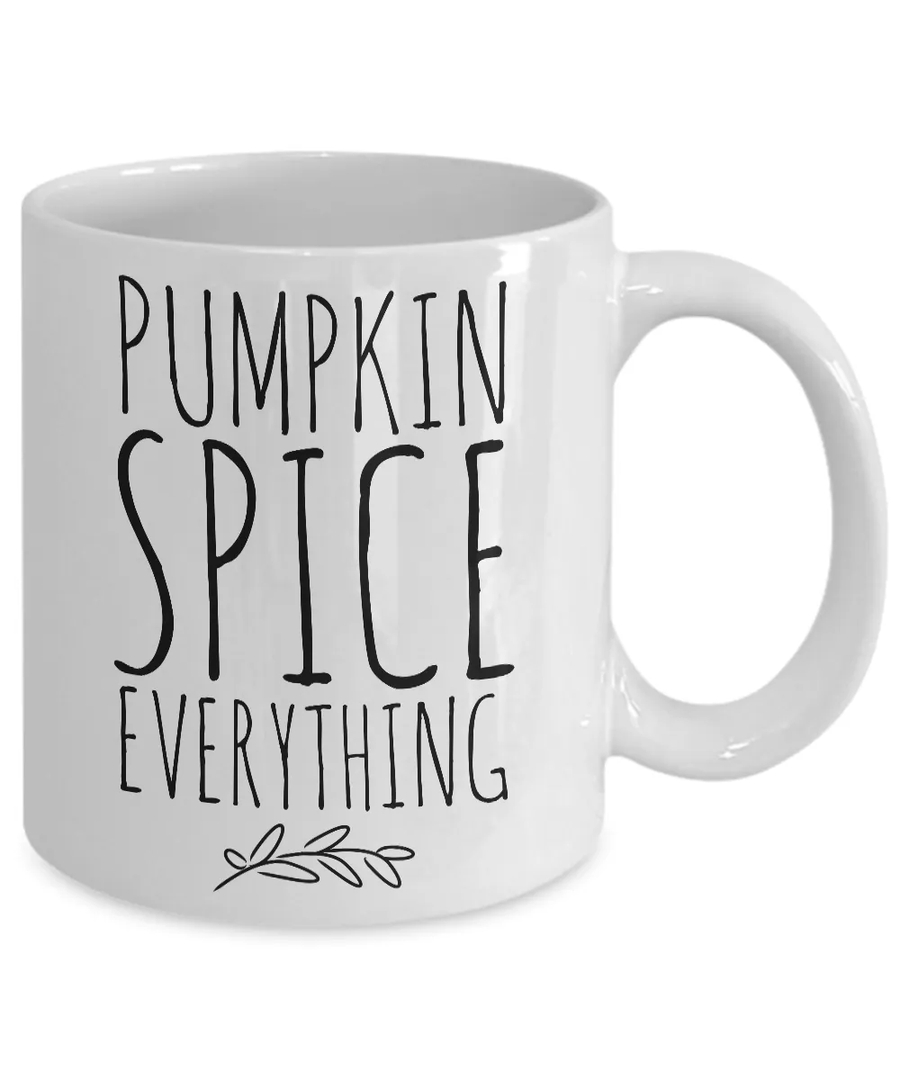 Pumpkin Spice Everything Cute Fall Latte Mug Ceramic Coffee Cup