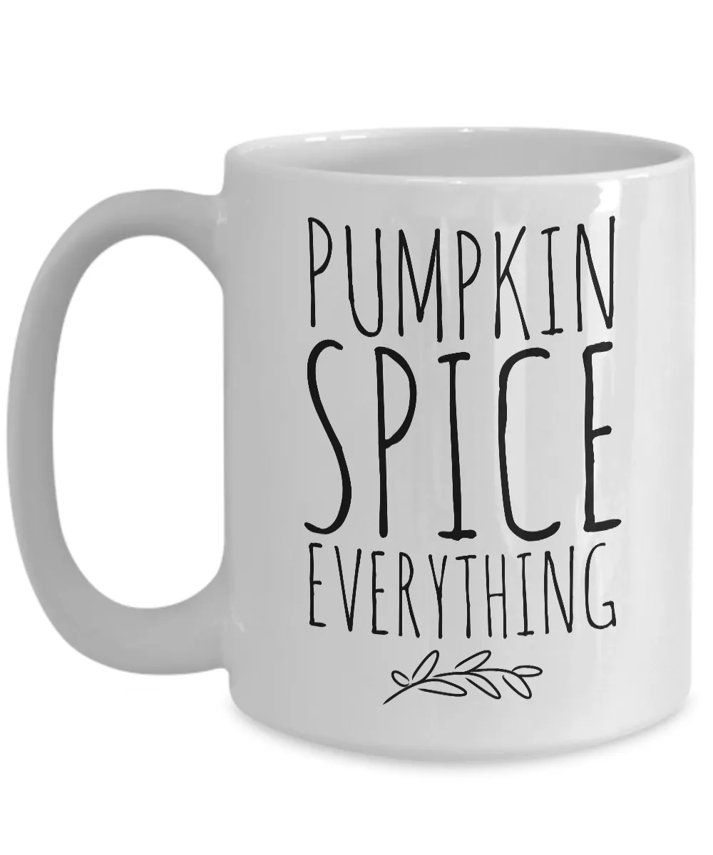 Pumpkin Spice Everything Cute Fall Latte Mug Ceramic Coffee Cup