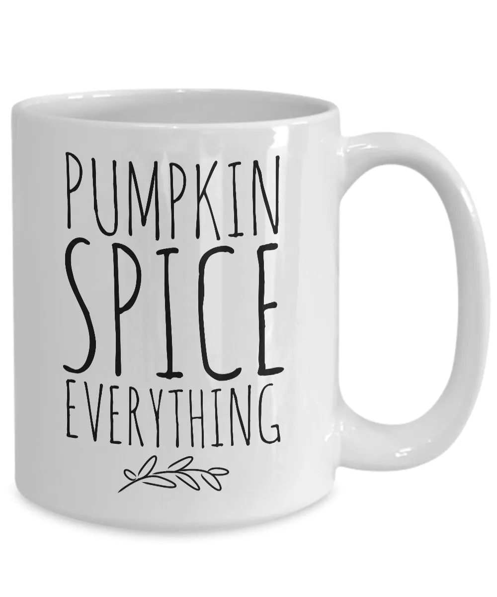 Pumpkin Spice Everything Cute Fall Latte Mug Ceramic Coffee Cup