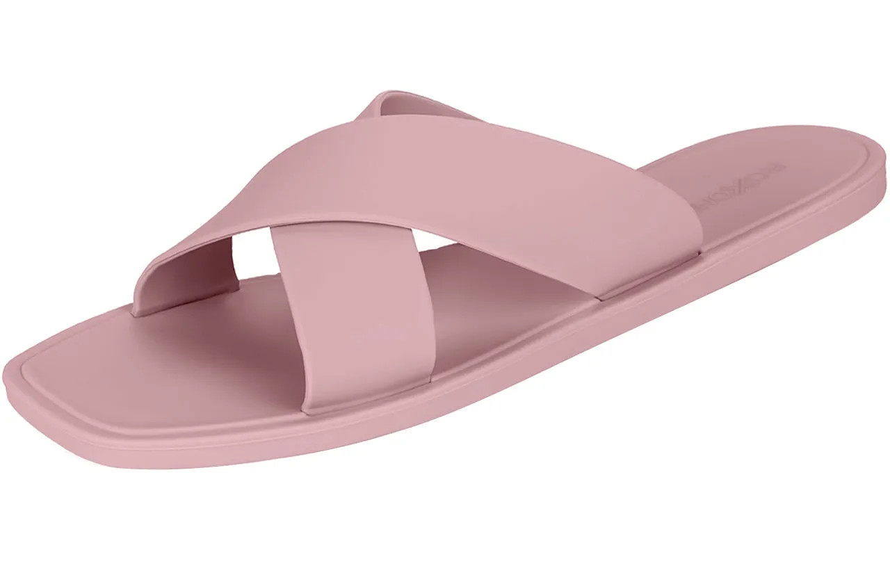 ROXONI Women Slippers Shower Pool Sandals Criss Cross Bathroom Quick Drying Slippers