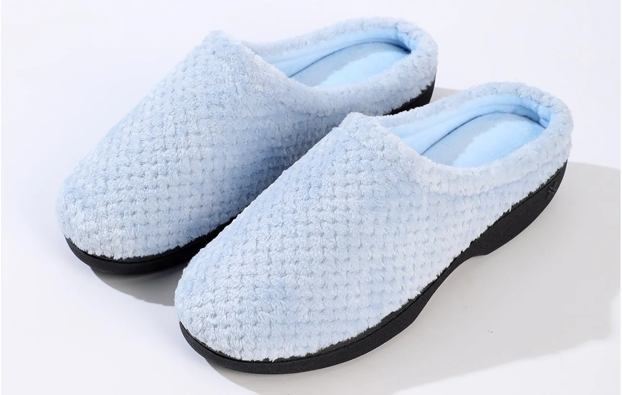 Roxoni Women's Closed Toe Memory Foam Cotton House Slipper