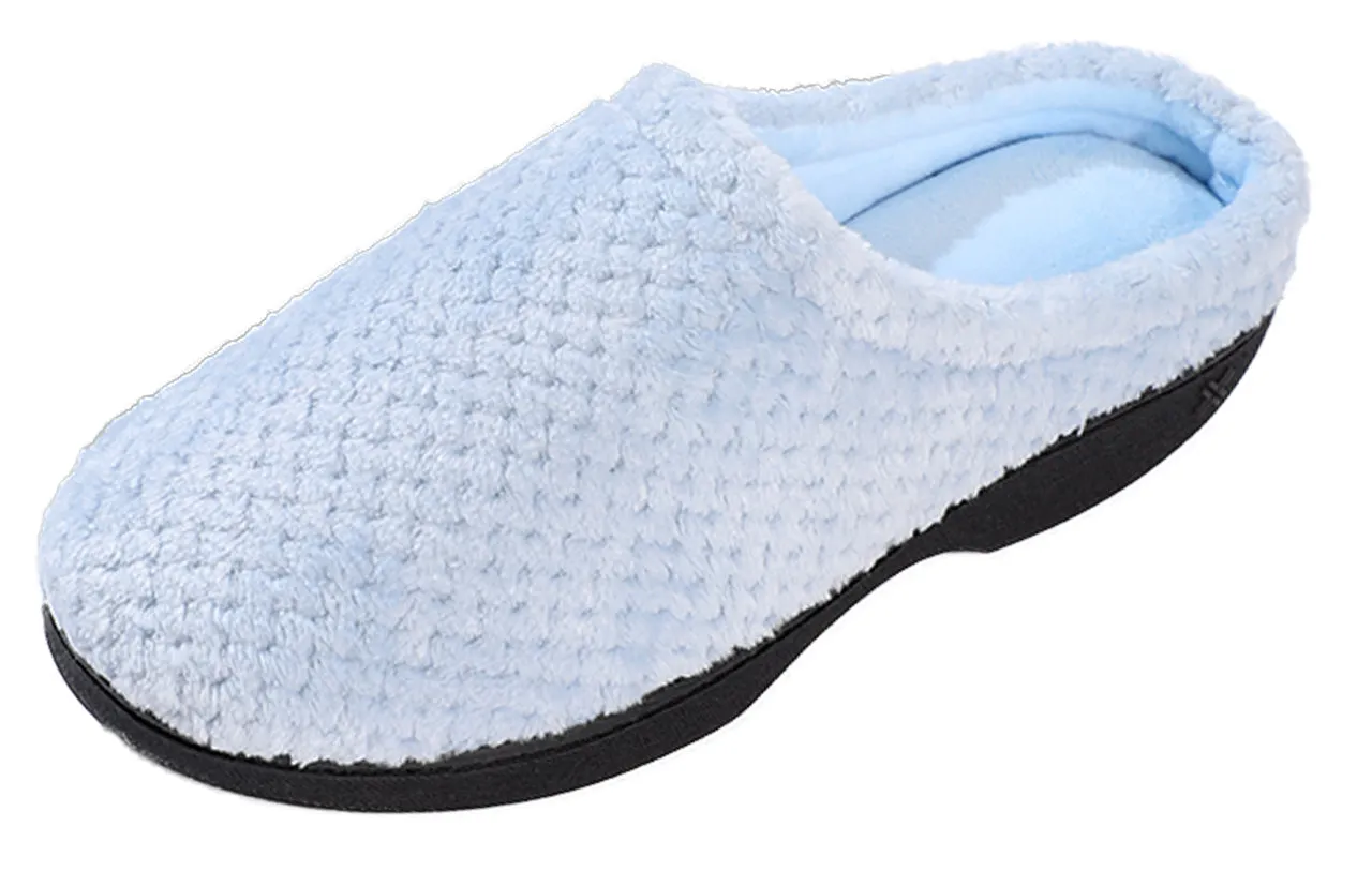 Roxoni Women's Closed Toe Memory Foam Cotton House Slipper