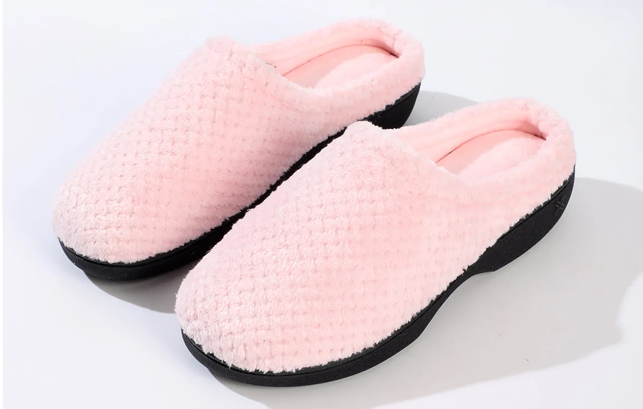 Roxoni Women's Closed Toe Memory Foam Cotton House Slipper