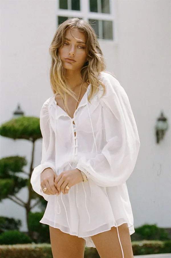Sheer Dove Playsuit