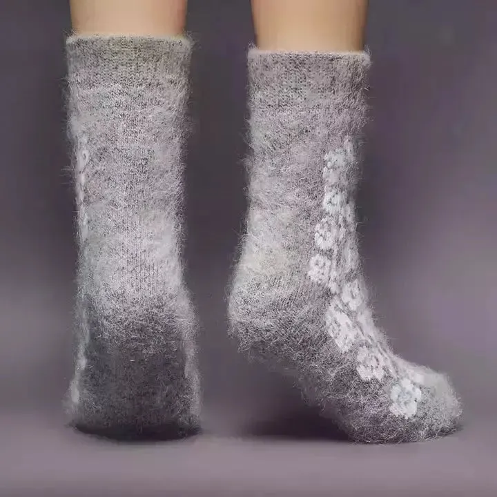 Siberia Spirit Wintry Roses Crew Socks