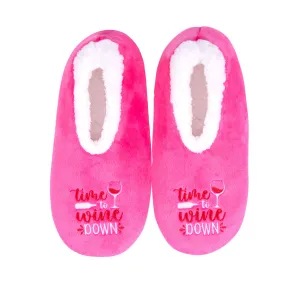 SnuggUps® Cosy Women's Slippers ~ Time To Wine Down