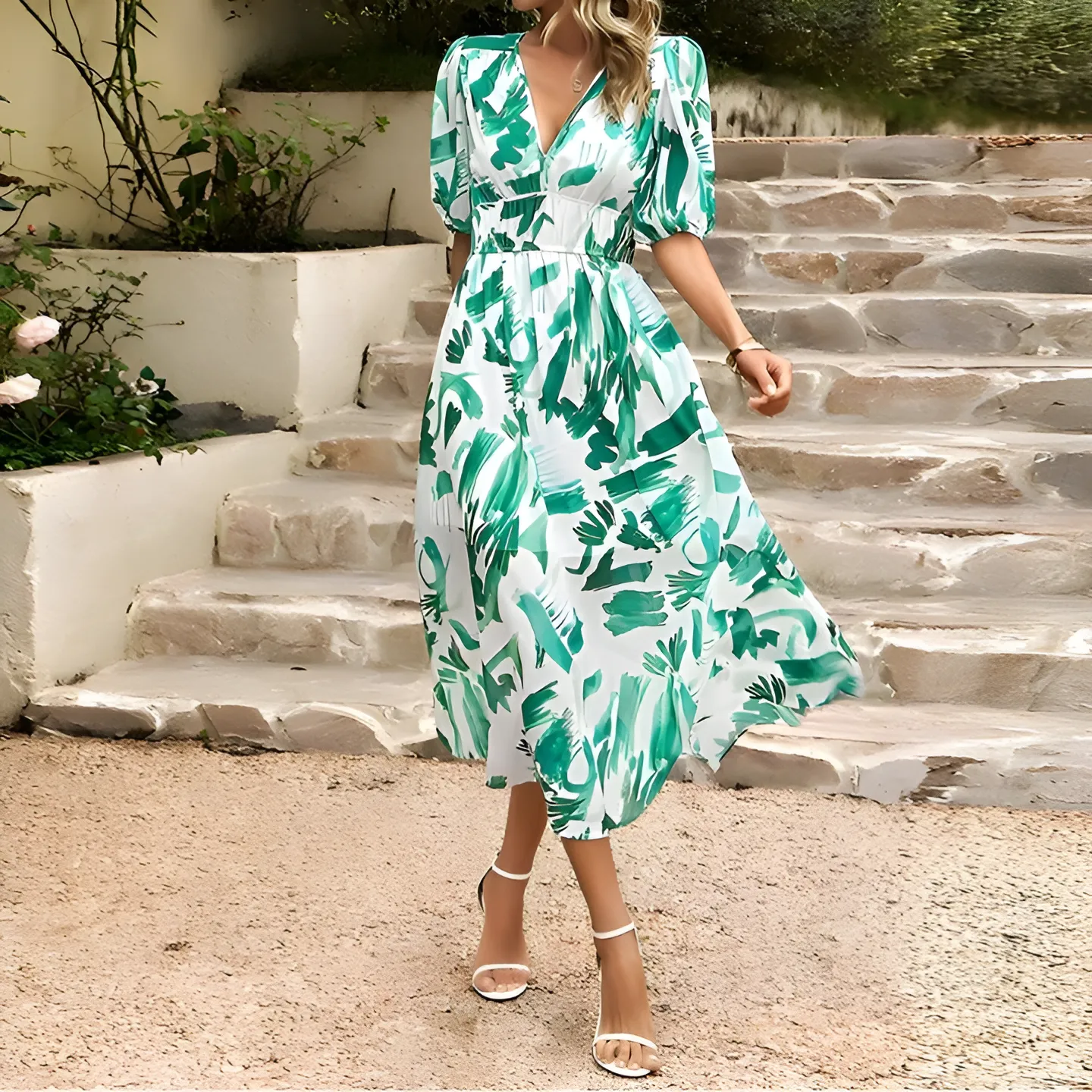 Sophie™ - Chic V-Neck Dress
