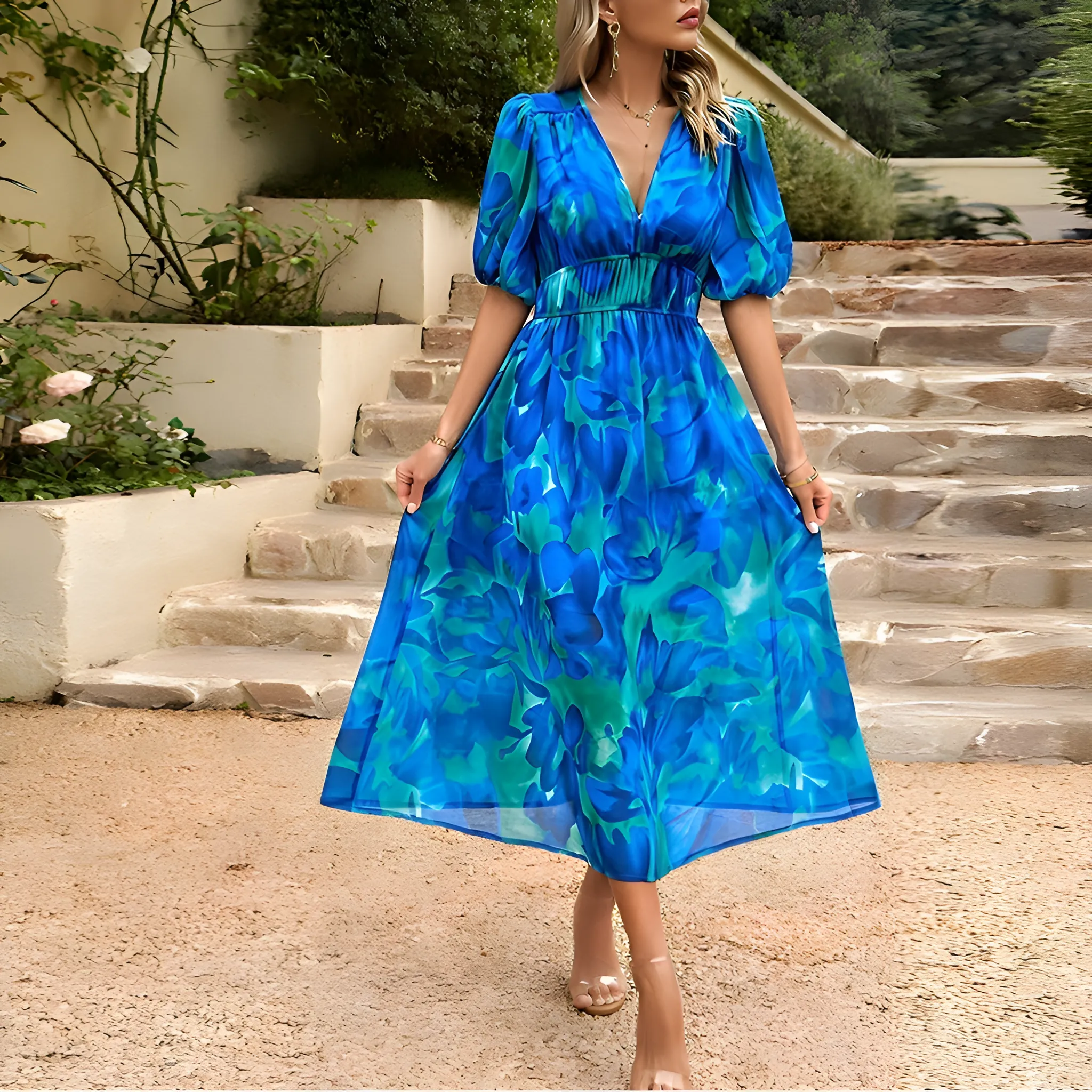 Sophie™ - Chic V-Neck Dress