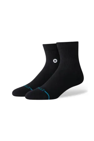 Stance Icon Quarter Socks for Men in Black | A356A21IQT-BLK