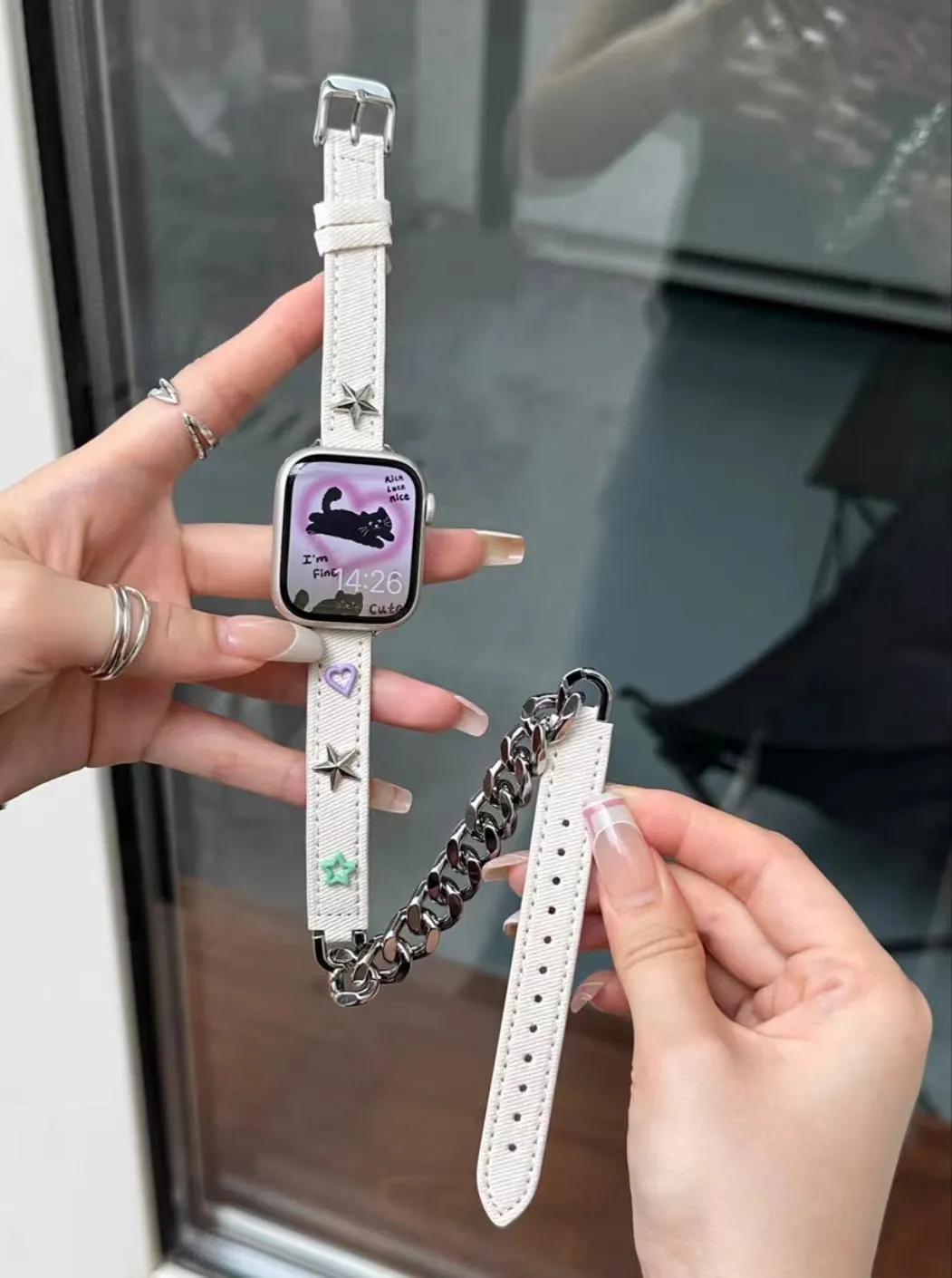 Star Canvas fabric Apple Watch Band Women