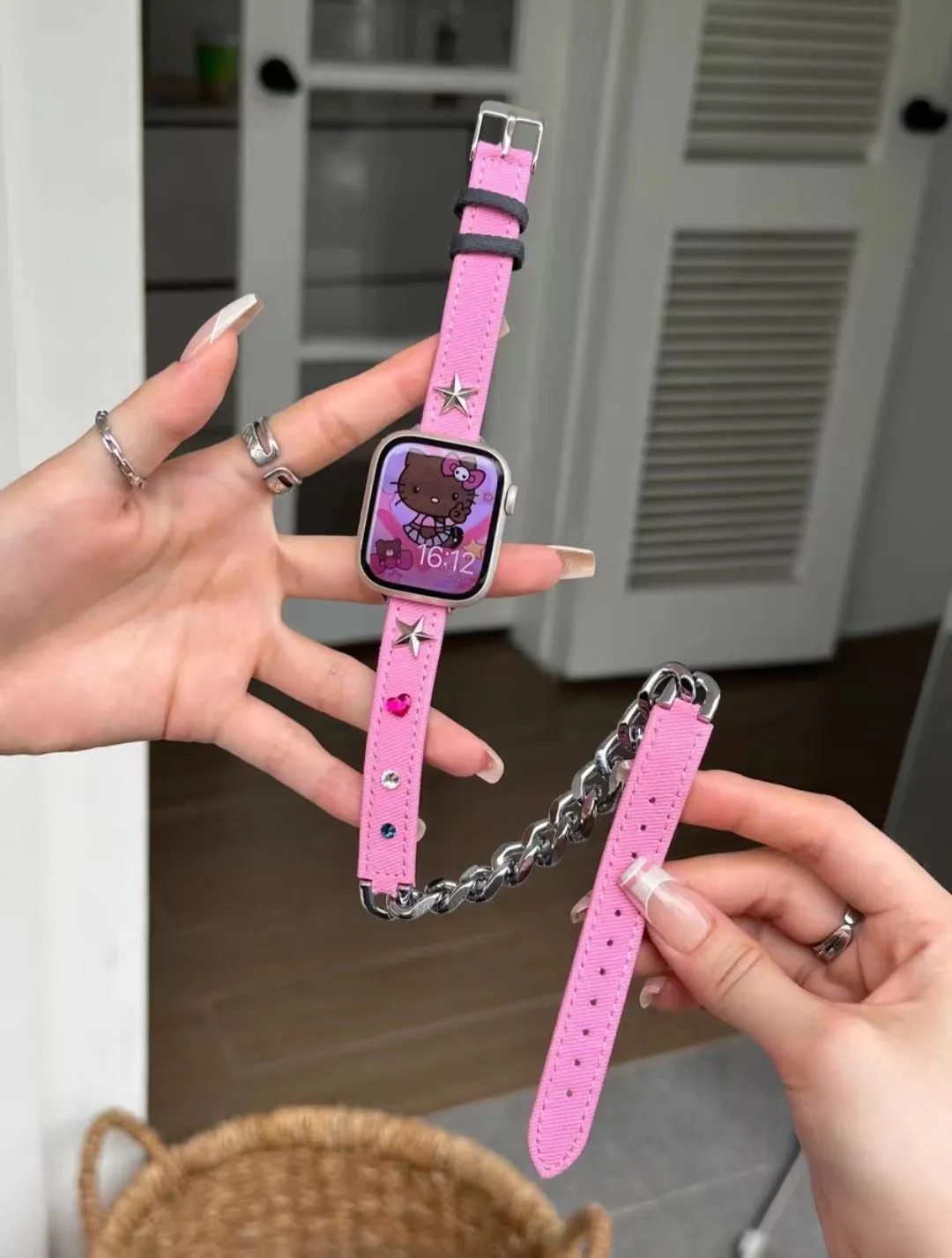 Star Canvas fabric Apple Watch Band Women