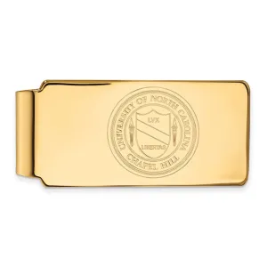 Sterling Silver Gold-plated University of North Carolina Crest Money Clip