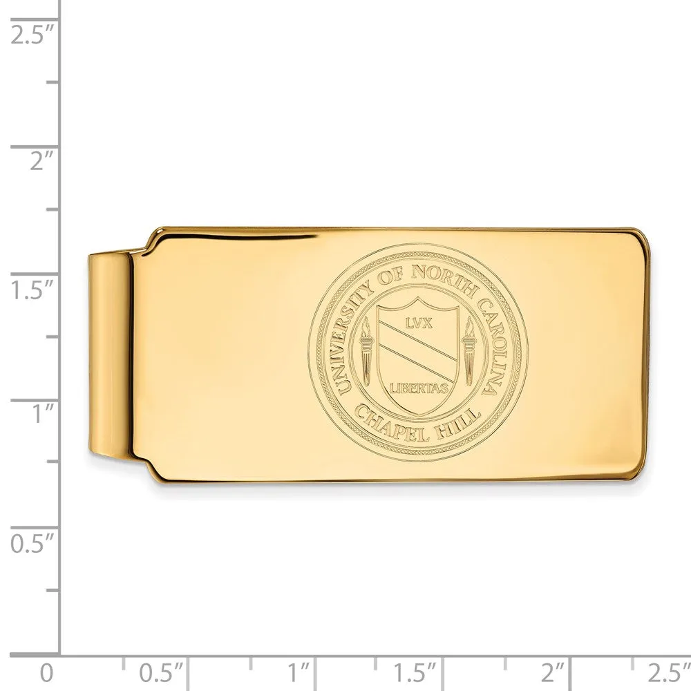Sterling Silver Gold-plated University of North Carolina Crest Money Clip