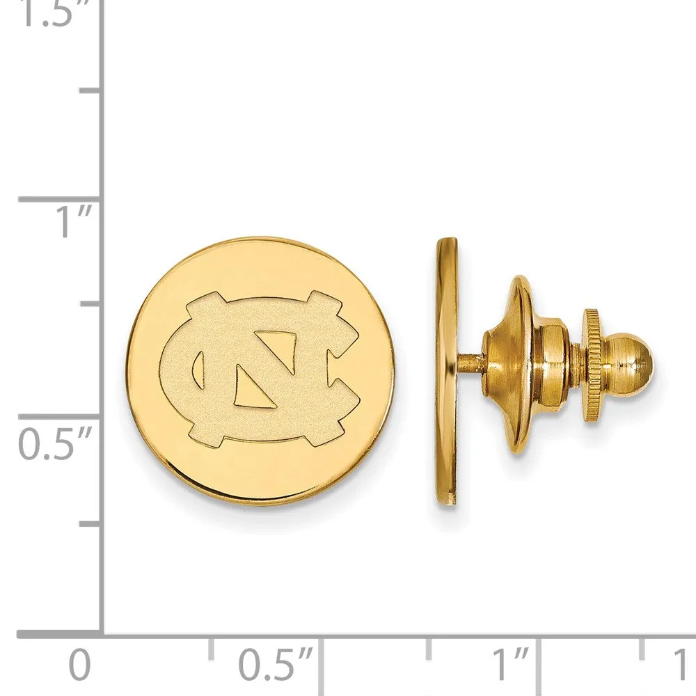 Sterling Silver Gold-plated University of North Carolina N-C Lapel Pin