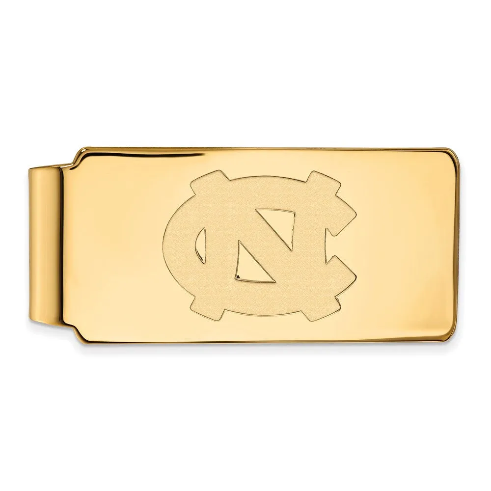 Sterling Silver Gold-plated University of North Carolina N-C Money Clip