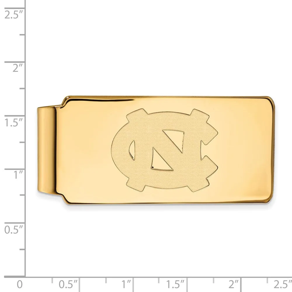 Sterling Silver Gold-plated University of North Carolina N-C Money Clip