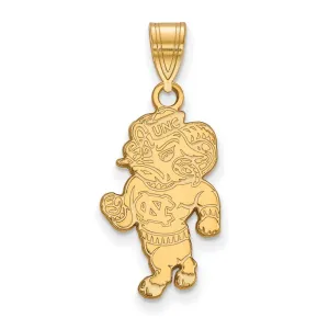 Sterling Silver Gold-plated University of North Carolina Ram Large Pendant