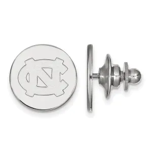 Sterling Silver Rhodium-plated University of North Carolina N-C Lapel Pin