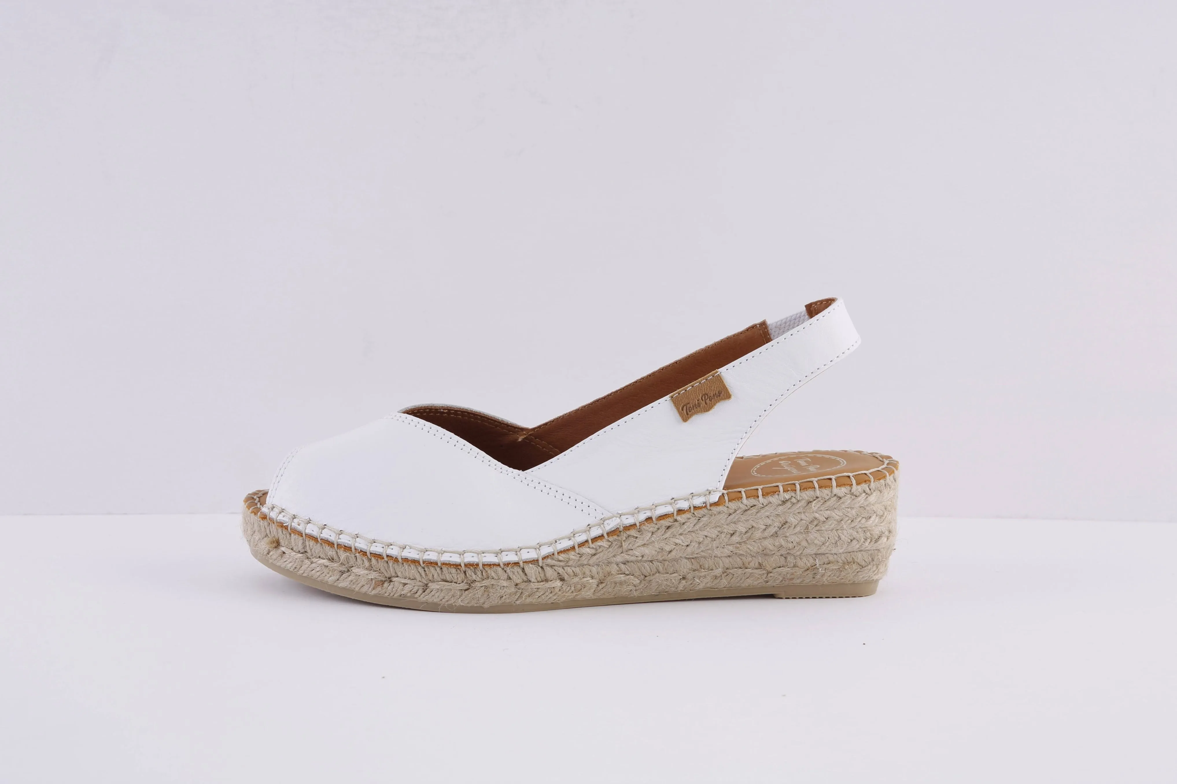 TONI PONS- BERNIA LOW WEDGE SANDAL - WHITE